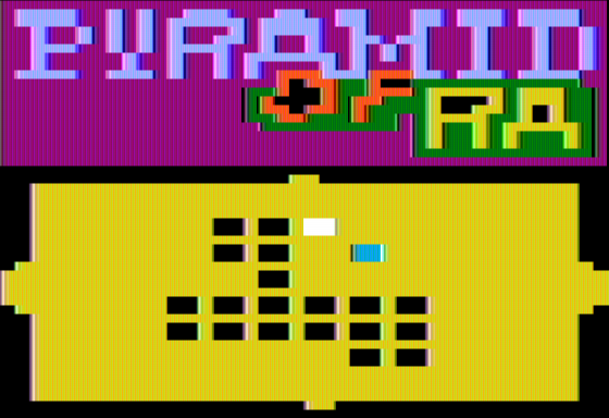 Pyramid of Ra (Apple II) screenshot: Puzzle in Progress