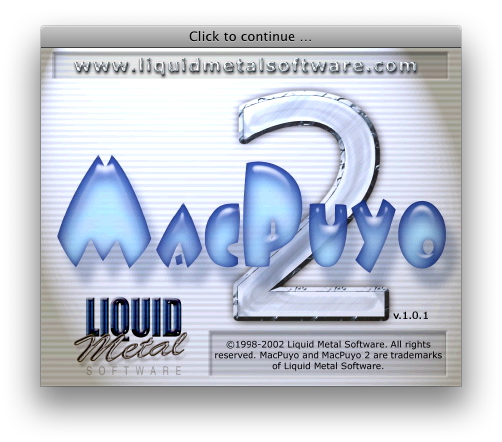 MacPuyo 2 (Macintosh) screenshot: Title screen