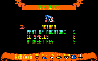 Moontorc (Amstrad CPC) screenshot: What should I buy?