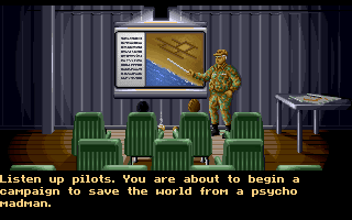 Desert Strike: Return to the Gulf (DOS) screenshot: New Game Intro