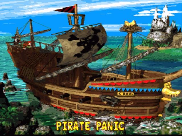 Donkey Kong Country 2: Diddy's Kong Quest (SNES) screenshot: Pirate ship area