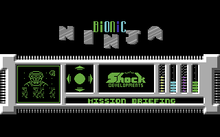 Bionic Ninja (Commodore 64) screenshot: Title Screen.