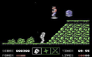 Bionic Ninja (Commodore 64) screenshot: Lets go.