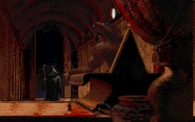 Dark Sun: Wake of the Ravager (DOS) screenshot: Intro - Evil Master and Servant
