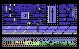 Arcana (Commodore 64) screenshot: Inside the castle.