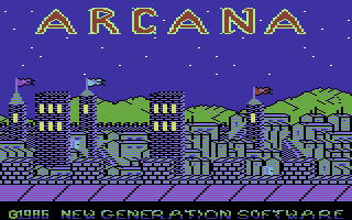 Arcana (Commodore 64) screenshot: Loading Screen.