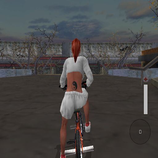 BMX XXX (PlayStation 2) screenshot: So here we are at the start of a level. Shots while the rider is in motion look blurred so look carefully at the detail here because this is what the game looks like