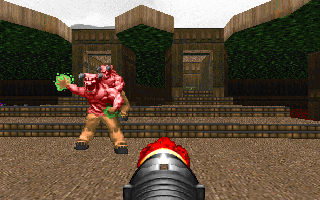 Doom (DOS) screenshot: Never give up!..