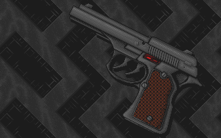 DreamWeb (DOS) screenshot: Your gun