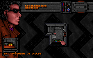 DreamWeb (DOS) screenshot: Your bathroom... where most of the action takes place... yeah, right ;)