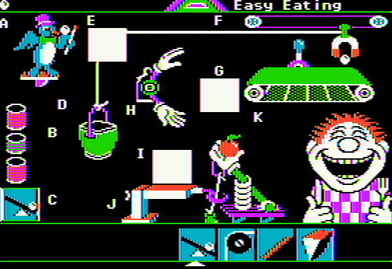 Creative Contraptions (Apple II) screenshot: Trial and error