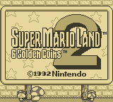 Super Mario Land 2: 6 Golden Coins (Game Boy) screenshot: Title Screen