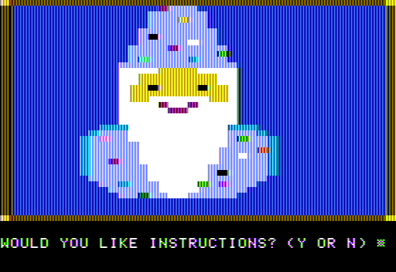 Magic Spells (Apple II) screenshot: Meeting the Word Wizard
