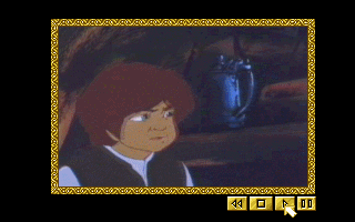J.R.R. Tolkien's The Lord of the Rings, Vol. I (DOS) screenshot: Intro movie - Frodo (CD version)