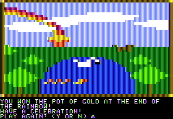Magic Spells (Apple II) screenshot: I Found the Pot of Gold