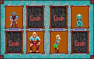 Grand Monster Slam (DOS) screenshot: Losers are cut from the championship at once