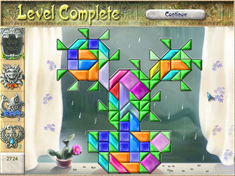 Tile Quest (Windows) screenshot: Second level complete