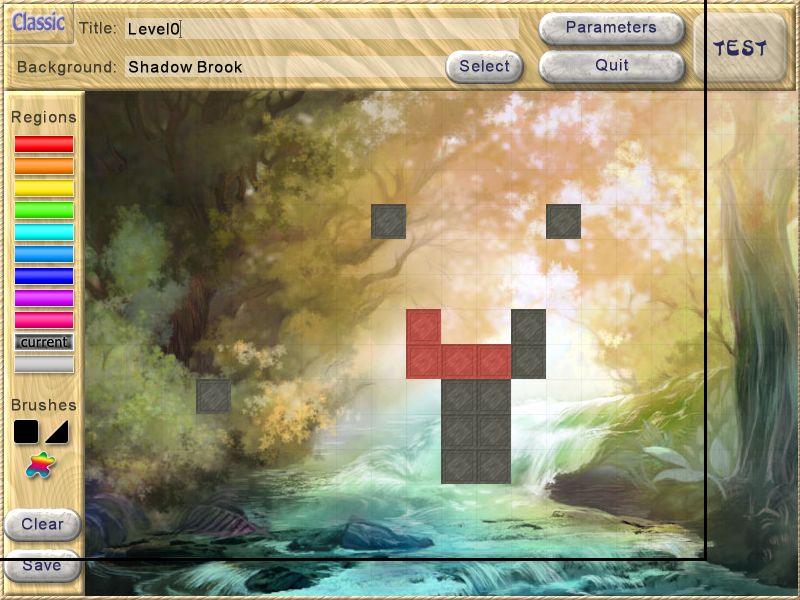 Tile Quest (Windows) screenshot: Editior menu