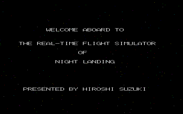 The Cockpit (PC-98) screenshot: Title screen