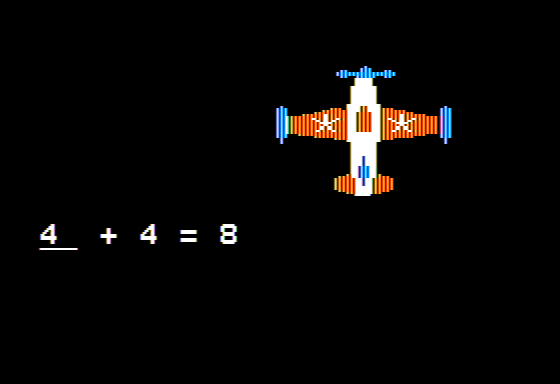 Early Addition (Apple II) screenshot: My Airplane is Complete