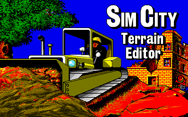 Sim City: Terrain Editor (PC-98) screenshot: Title screen