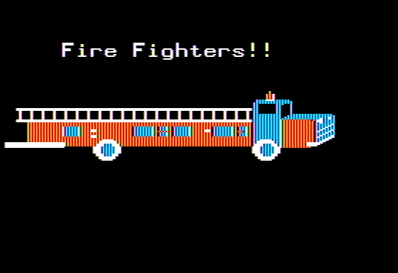 Early Addition (Apple II) screenshot: Fire Fighters!!