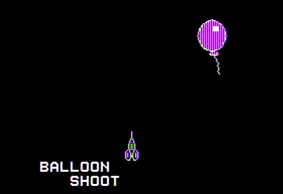 Early Addition (Apple II) screenshot: Balloon Shoot