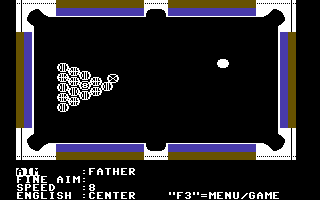 IDSI's Rack 'em Up! (Commodore 64) screenshot: Time to break