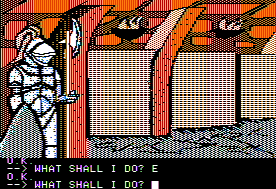 Scott Adams' Graphic Adventure #4: Voodoo Castle (Apple II) screenshot: A Secret Room