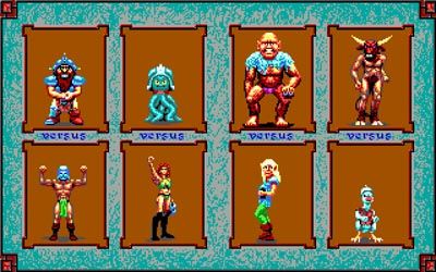 Grand Monster Slam (DOS) screenshot: characters