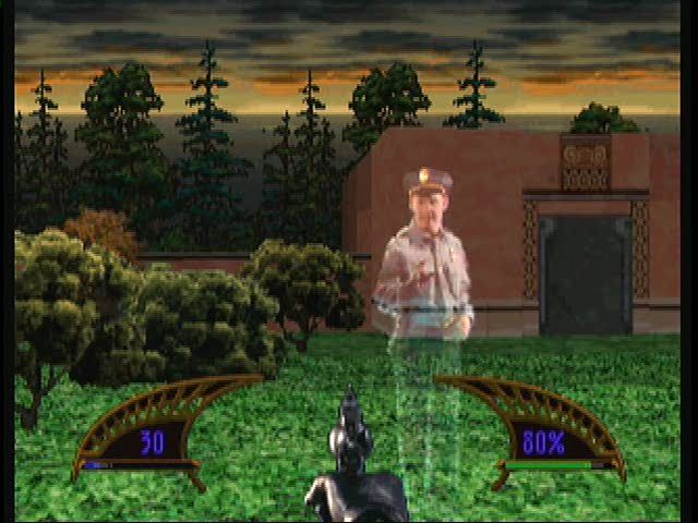 Killing Time (3DO) screenshot: Starting location. A g-g-g-g-GHOST!
