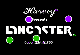 Lancaster (Apple II) screenshot: Title screen