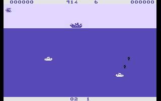 Wolf Pack (Commodore 16, Plus/4) screenshot: Destroy the subs