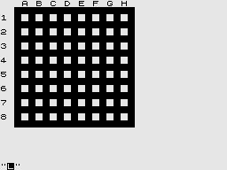 Concentration / Number Challenge / Word Challenge (ZX81) screenshot: Concentration: The grid.