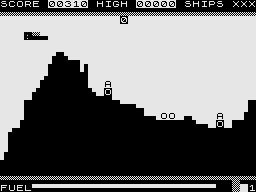 Scram - 81 (ZX81) screenshot: Approaching the danger.
