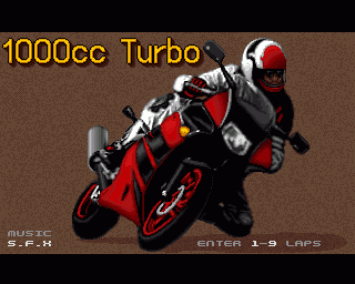 1000cc Turbo (Amiga) screenshot: Title Screen