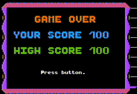 Spider Raid (Apple II) screenshot: Game Over