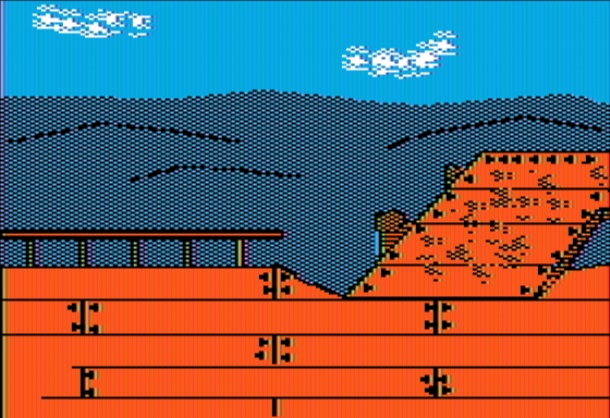 Secret of Easter Island (Apple II) screenshot: Starting on a Boat