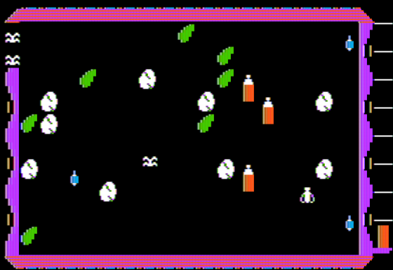 Spider Raid (Apple II) screenshot: Gameplay