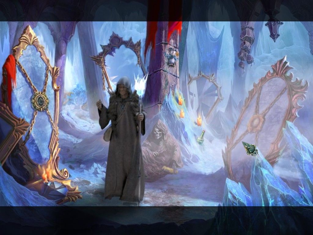 Living Legends: Frozen Beauty (Collector's Edition) (Windows) screenshot: And here is the alchemist, the stranger in the background.