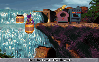 The Legend of Kyrandia: Book 3 - Malcolm's Revenge (DOS) screenshot: Malcolm must have read "The Hobbit" and wants to recreate a famous episode from that book