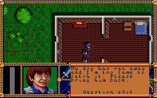 J.R.R. Tolkien's The Lord of the Rings, Vol. I (DOS) screenshot: This game has some of the most honest side quest givers in the history of RPGs!..