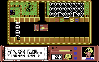 Fireman Sam (Commodore 64) screenshot: Off to find a hammer