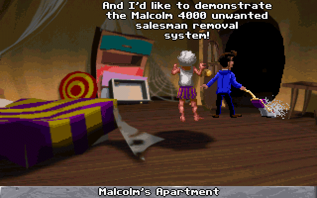 The Legend of Kyrandia: Book 3 - Malcolm's Revenge (DOS) screenshot: My personal favorite sentence from the game... hehe. Nicely imagined, eh?