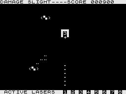Space Mission (ZX81) screenshot: Ships need blasting. Don't let them escape.