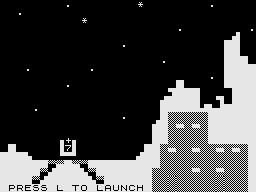 Space Mission (ZX81) screenshot: Ready for launch.