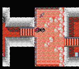 Sweet Home (NES) screenshot: On the roof there is a weapon
