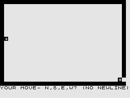 Dragon Maze (ZX81) screenshot: Get to the exit.