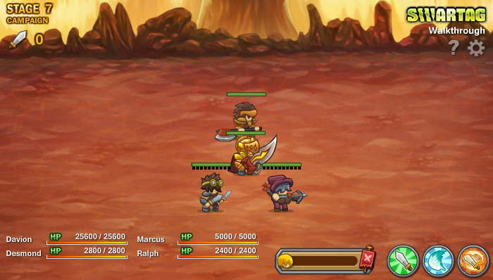 Mighty Knight (Browser) screenshot: The entire gang