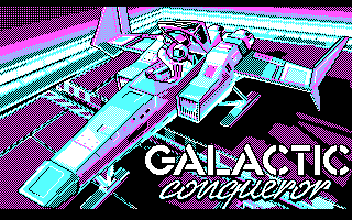 Galactic Conqueror (DOS) screenshot: Title Screen (CGA)